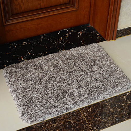 Microfiber mixed color hair door mat